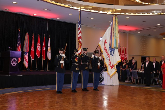 People are honored at the annual castle ball for their services to the Pioneer Regiment