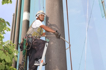 Camp Zama Golf Course undergoes net repairs to improve safety