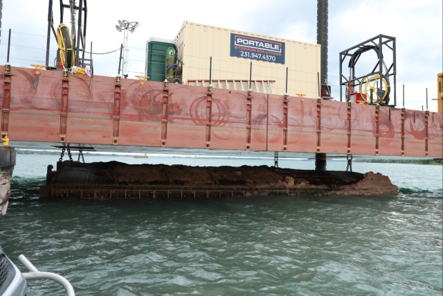 U.S. Army Corps of Engineers removes WWII era gates hidden in St. Marys River
