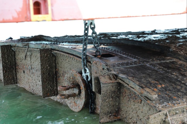 U.S. Army Corps of Engineers removes WWII era gates hidden in St. Marys River