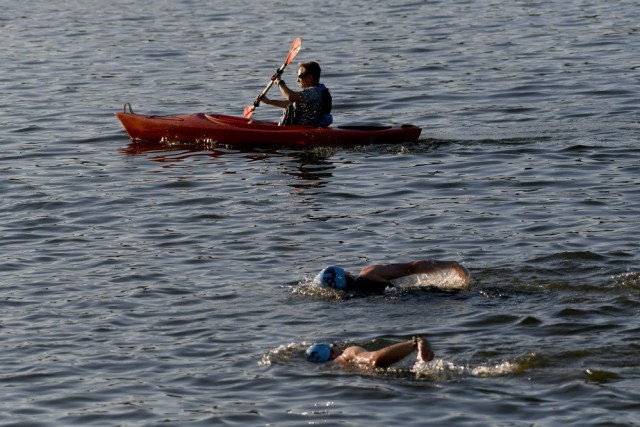 Swimming represents the first leg of the Rocketman Triathlon on Sunday.