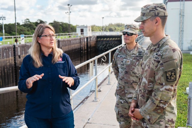 Cadet Josiah Jessup learns how the Saint Lucie Lock and Dam works