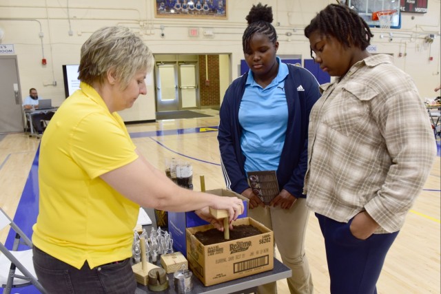 Employees highlight careers at Antioch Middle School STEAM event