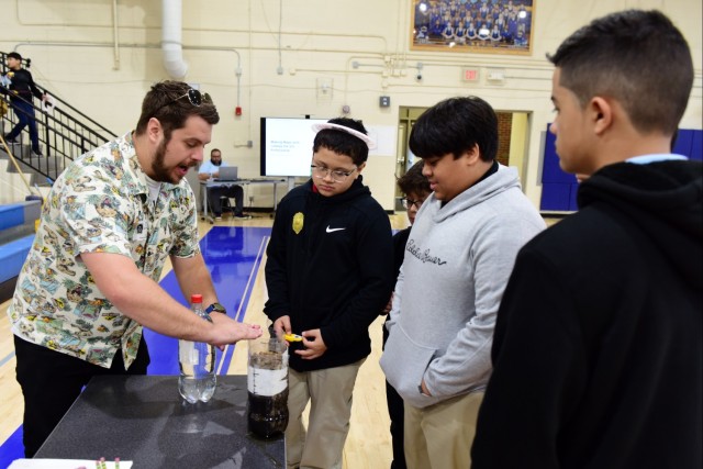Employees highlight careers at Antioch Middle School STEAM event