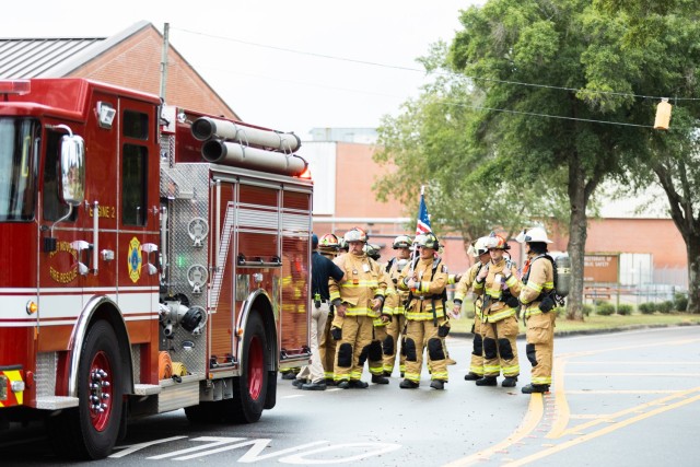 The Fort Novosel Directorate of Public Safety conducts a 9/11 Movin Tribute Wednesday, Sept 11. After a brief ceremony, participants walk 2.33 miles to honor Stephen Siller, an off-duty New York City firefighter, who gave his life while serving...