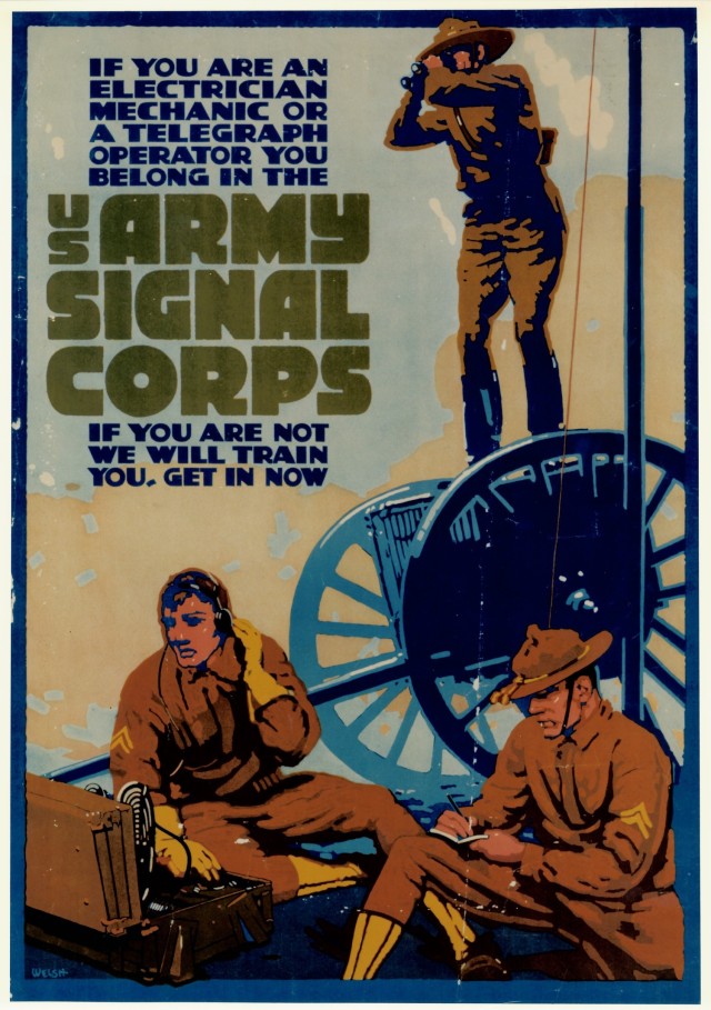 World War I recruiting poster for U.S. Army Signal Corps
