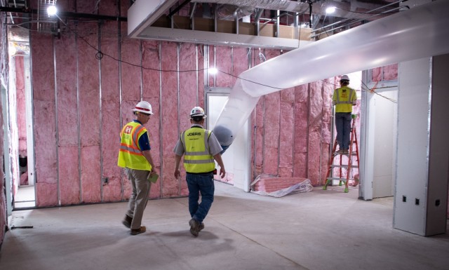 Inspecting Air Force Personnel Center&#39;s new construction