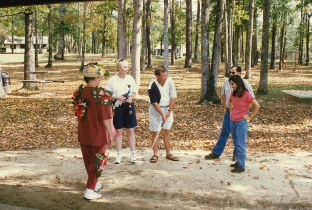 Community members play outdoor games at East Beach Lake Tholocco circa 1990’s.