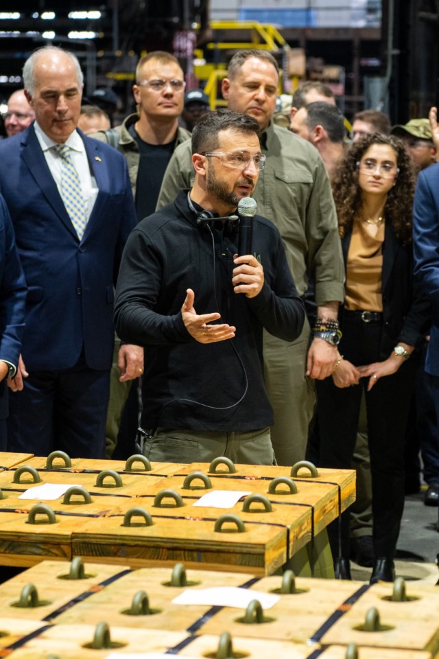 President of Ukraine Volodymyr Zelenskyy visits Scranton Army Ammunition Plant