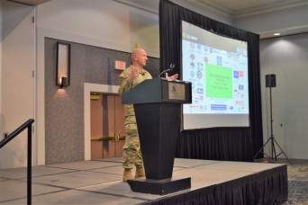 WSMR Test Center Commander speaks at the Professional Aerospace Contractors Association of New Mexico