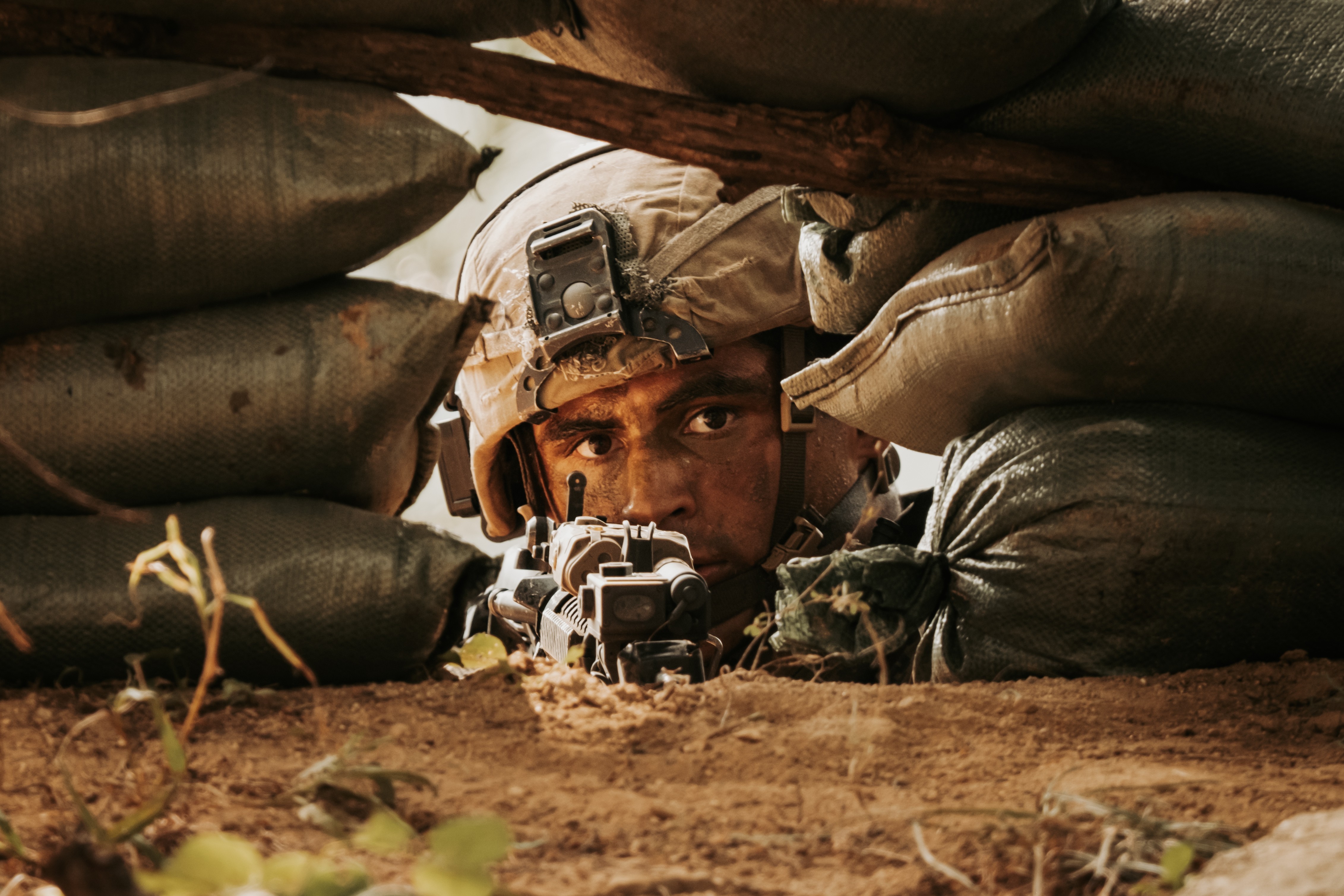 A U.S. Army Soldier from 3rd Armored Cavalry Regiment post security during the International Combat Training Competition (K-ICTC) at Korea Combat Training Center, Inje-gun, South Korea on Sept. 10, 2024. K-ICTC is an international friendly combat...