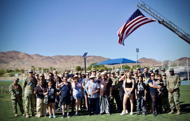 Gold Star Family Day: Fort Irwin welcomes regional Families for a day of remembrance 28 September, 2024. Brig. Gen. Brandon C. Anderson & Command. Sgt. Maj.  Carvet C. Tate, The National Training Center & Fort Irwin Command Team, and staff pose...