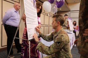 Camp Zama’s ACS, leadership kick off Domestic Violence Awareness Month