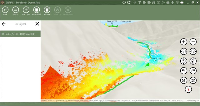 ENFIRE georeferenced reconnaissance point cloud.