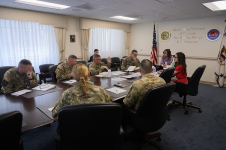 The Assistant Secretary of the Army, Installations, Energy and Environment, the Honorable Rachel Jacobson and Sgt. Maj. of the Army Michael R. Weimer host a Senior noncommissioned officer Council at the Pentagon in Arlington, Virginia, Aug. 26,...