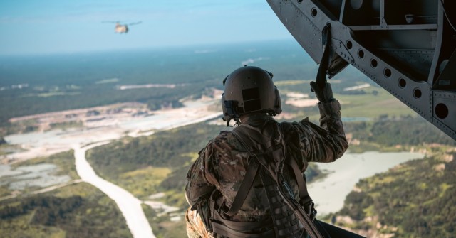 Florida Army National Guard Soldiers with the 1-111th General Support Aviation Battalion conduct flight operations in Florida amid Hurricane Milton response efforts Oct. 10, 2024.