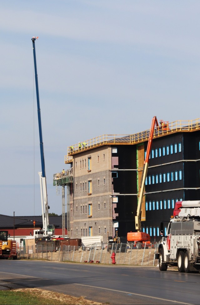 September 2024 construction operations for Fort McCoy South Barracks Project