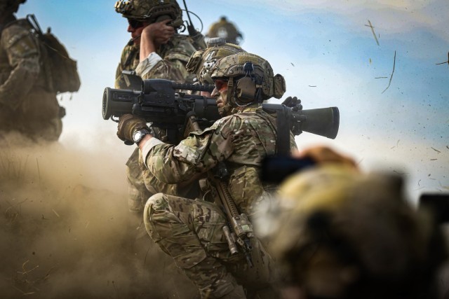U.S. Army Rangers of the 75th Ranger Regiment conduct field training for a unit TFT (Task Force Training) operation on Joint Base Lewis - McChord, Wa., Aug. 20, 2019. (U.S. Army photo by Spc. Garrett Shreffler)