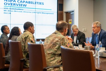 USASAC talks logistics with NATO official