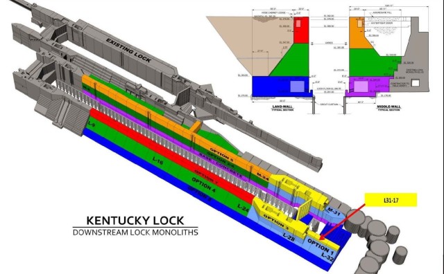 The Kentucky Lock Addition Project achieves the first monolith top-out milestone