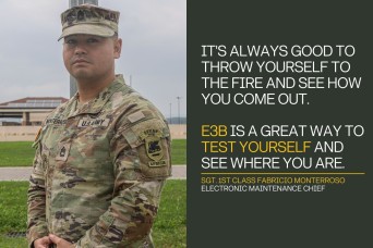 Sgt. 1st Class Fabricio Monterroso shares his part in helping participants in the upcoming E3B