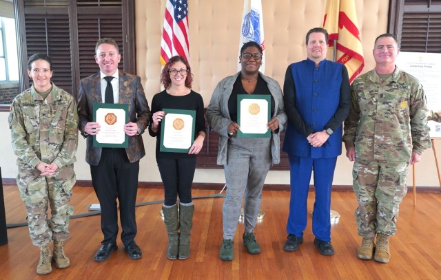 Garrison honors employees during the All Hands awards ceremony