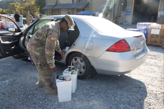 Joint Task Force- North Carolina: Working at Donation Distribution Centers