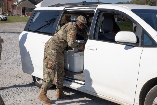 Joint Task Force- North Carolina: Working at Donation Distribution Centers