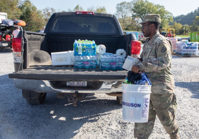 Joint Task Force- North Carolina: Working at Donation Distribution Centers