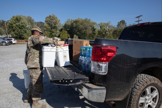 Joint Task Force- North Carolina: Working at Donation Distribution Centers