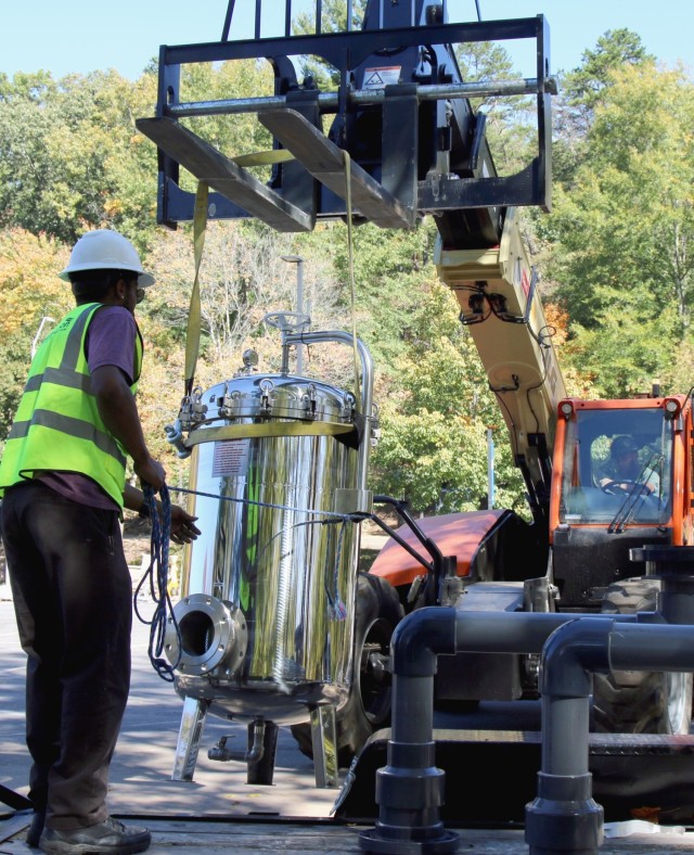 USACE contractor sets up temporary mobile water treatment system at UNC-Asheville