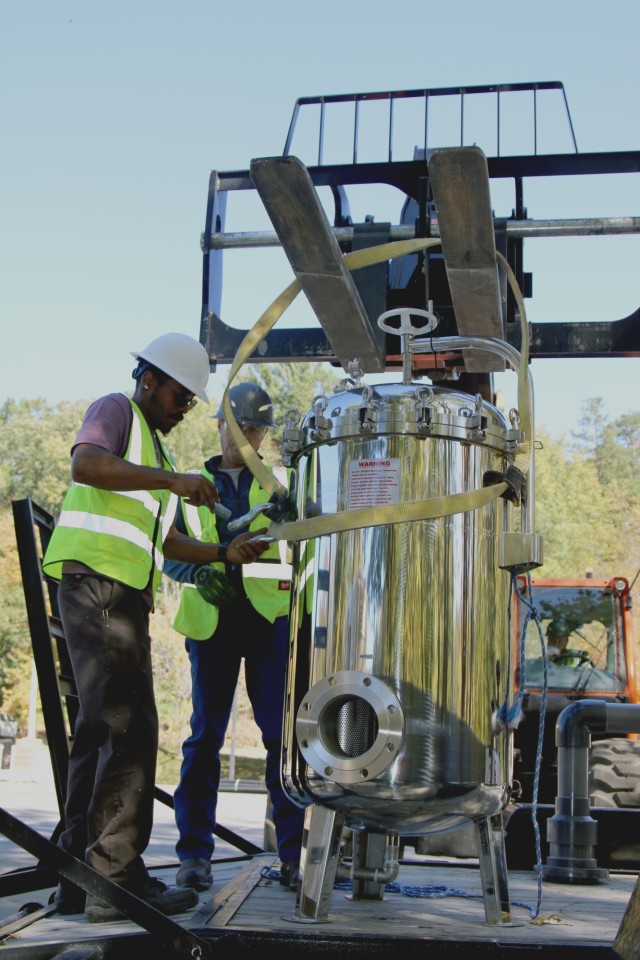 USACE contractor sets up temporary mobile water treatment system at UNC-Asheville