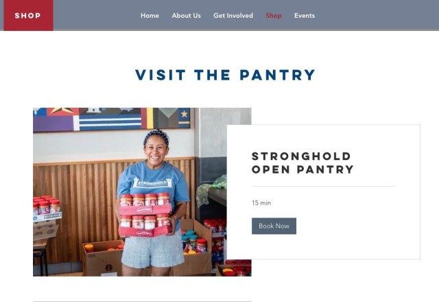 Screenshot from strongholdfoodpantry.org