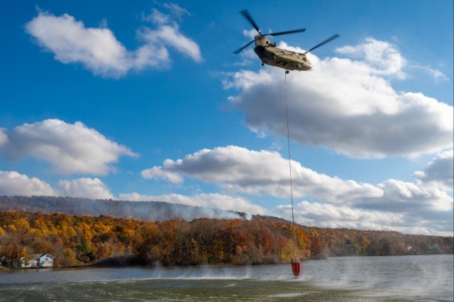 Connecticut National Guard Assisting with Hawthorne Brush Fire