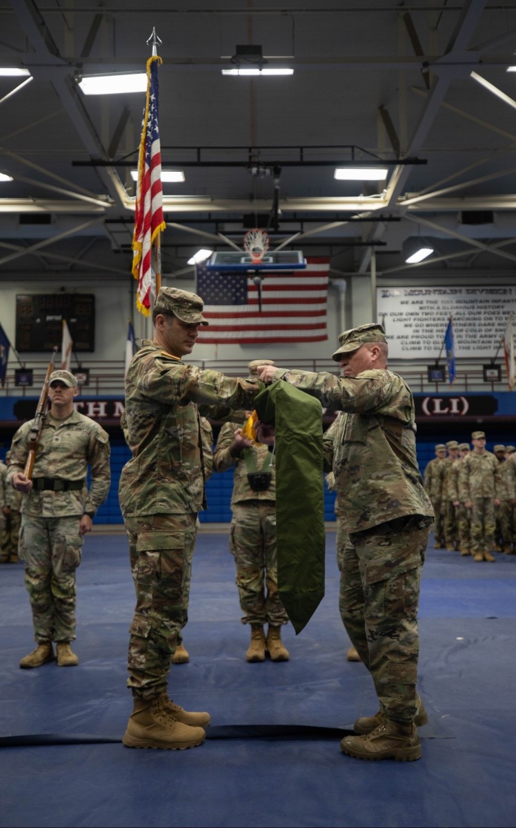 1st Brigade Combat Team cases colors ahead of deployment at Fort Drum