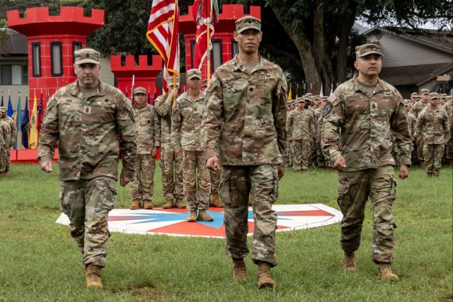 The 84th Engineer Battalion held a change of service ceremony