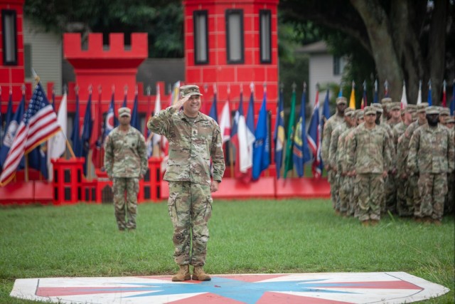 The 84th Engineer Battalion held a change of service ceremony