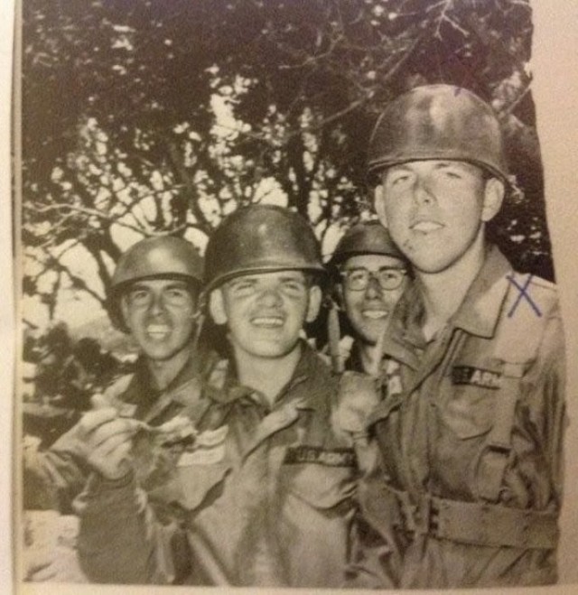 Robert Hansen, right, poses for a picture during Basic Training in 1966 -
at Fort Ord, California.