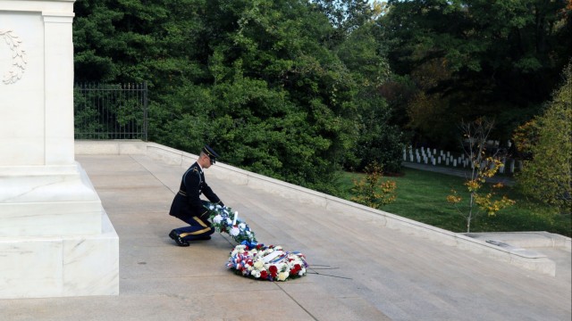 US Army Explosive Ordnance Disposal Officers Take Time to Honor Fallen EOD Heroes