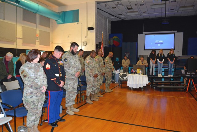 Students at White Sands School honor veterans in celebration of Veterans Day
