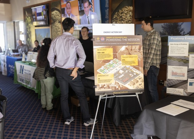 PICATINNY ARSENAL, N.J. - Energy industry representatives, along with Picatinny energy engineers, shared information and provided updates from an array of energy related programs available for homeowners and businesses during an Energy Action Day...