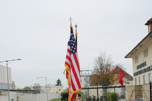 Wiesbaden High School JROTC honors veterans during U.S. Army Europe and Africa Veterans Day Observance
