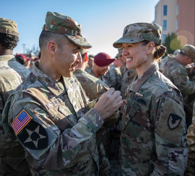 Command Sgt. Maj. Vorobyeva-Santiago earns the Expert Soldier Badge
