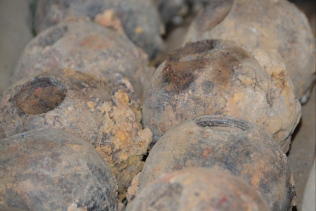 Civil War-era artillery shells demolished by the US Army at the Pennsylvania Guard's Fort Indiantown Gap