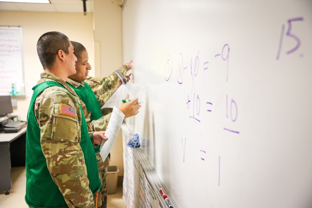 Students in the academic track of the U.S. Army Future Soldier Preparatory Course attend classes at Fort Moore, Georgia, Oct. 18, 2024. The Future Soldier Preparatory Course at Fort Moore provides focused academic instruction to help future...