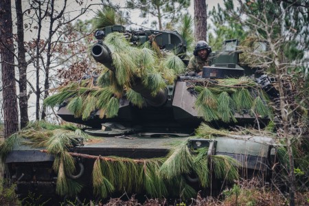 Camouflaged Abrams