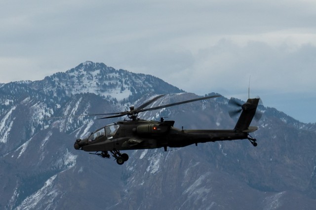 The Utah Army National Guard’s 1st Battalion, 211th Aviation Regiment welcomed the newest AH-64E Apache Guardian into its ranks in West Jordan, Utah, Nov. 23, 2024. The most advanced attack helicopters enhance the Utah Army National Guard’s air lethality. (Utah Army National Guard photo by: Sgt. Ian Tracy)