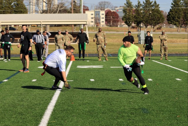 20th CBRNE Command Defenders win flag football championship during APG Turkey Bowl