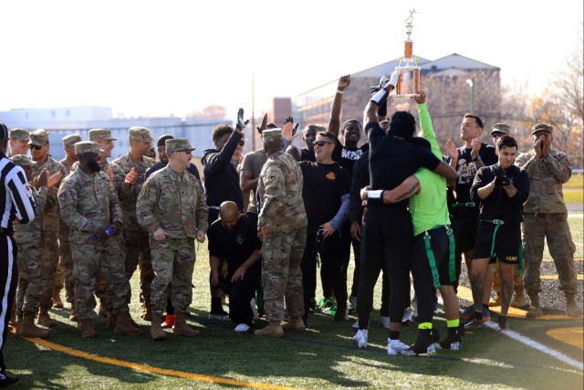 20th CBRNE Command Defenders win flag football championship during APG Turkey Bowl