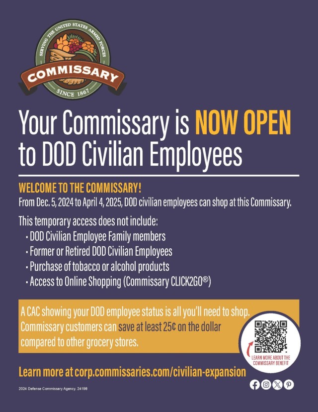 Dod To Pilot Expansion Of Commissary Benefit To Military Civilian 